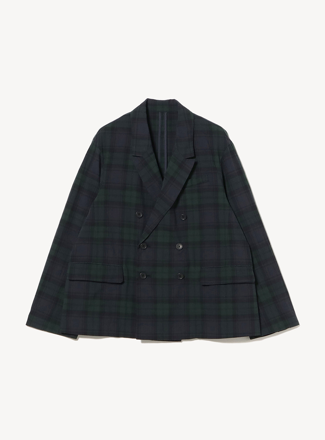 Plaid Double-Breasted Overshirt Jacket