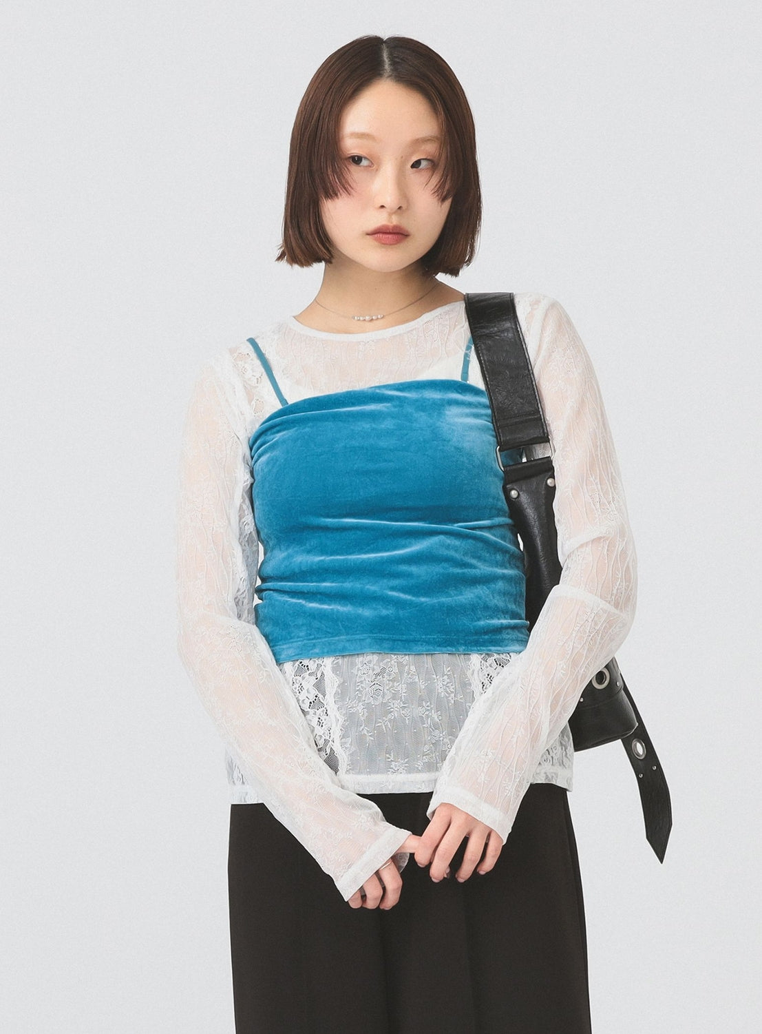 2-Way Convertible Velour Camisole