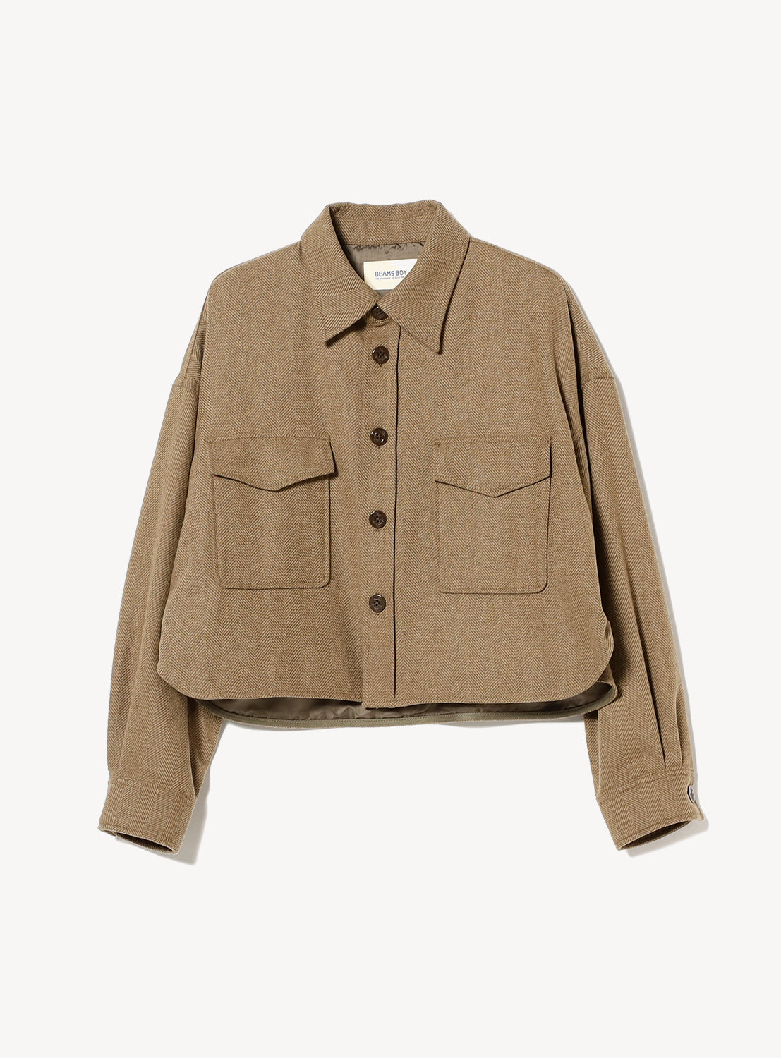 Short Herringbone CPO Jacket