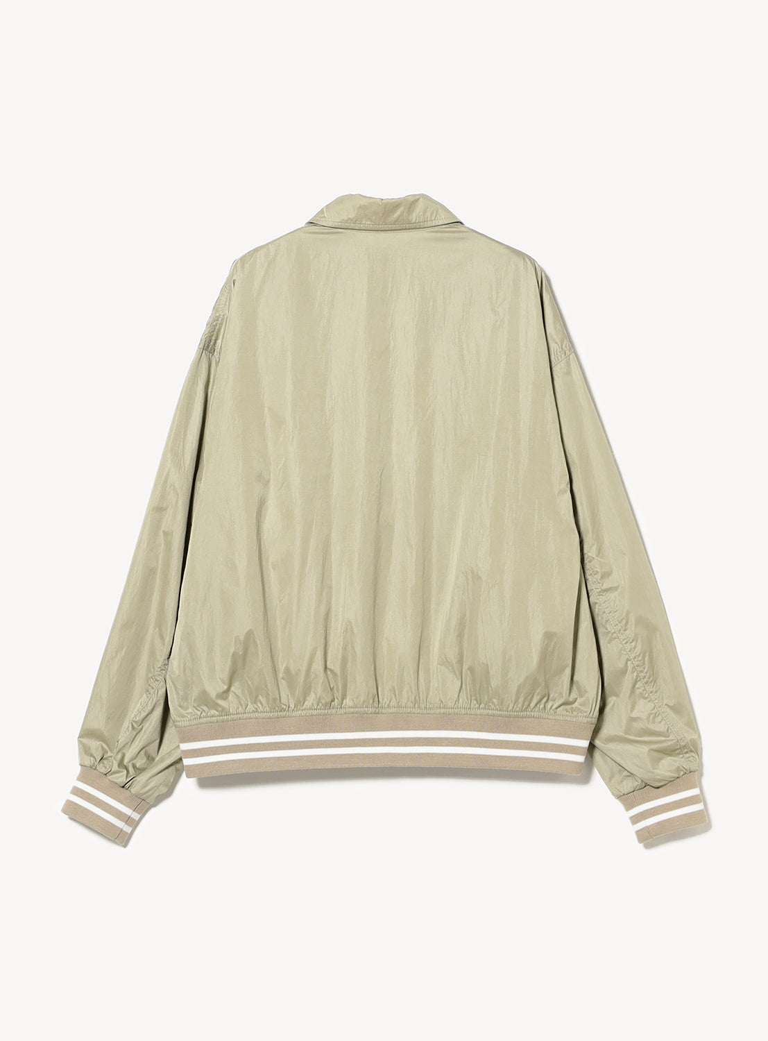 Wide Short Fit Nylon Varsity Jacket