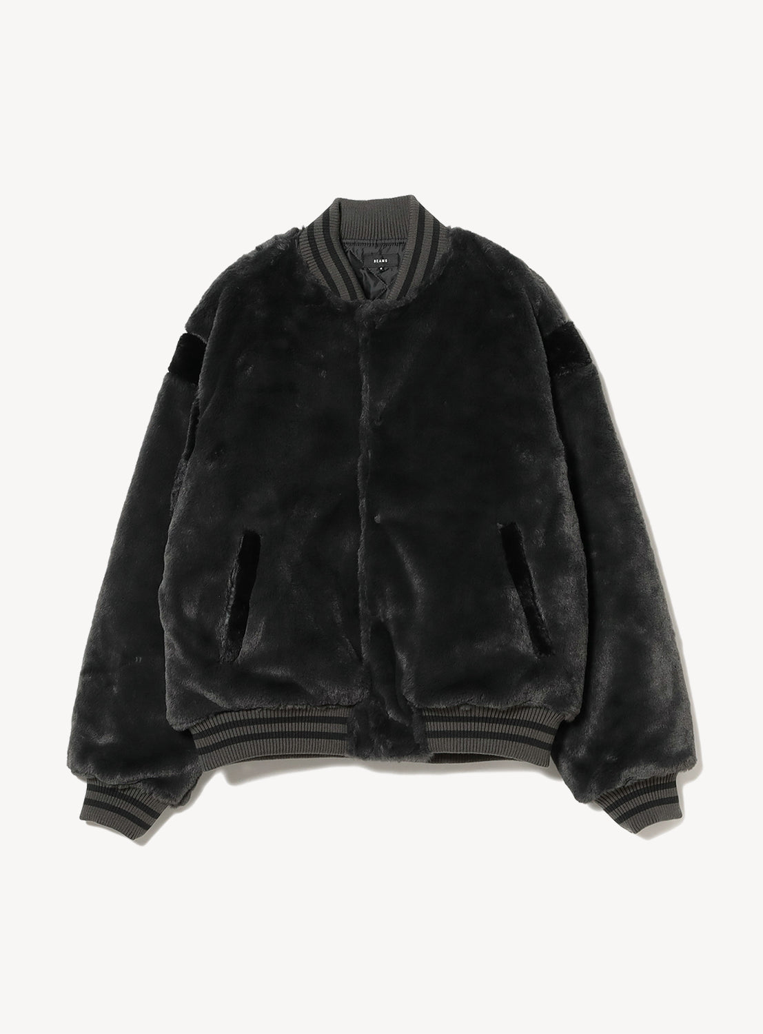 Wide Fit Faux Fur Varsity Jacket