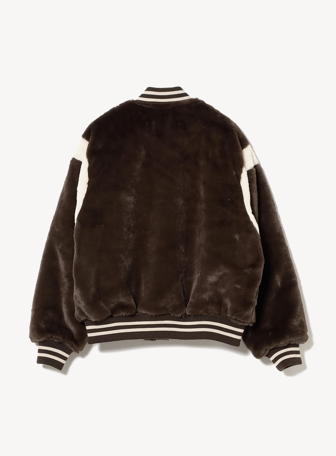 Wide Fit Faux Fur Varsity Jacket