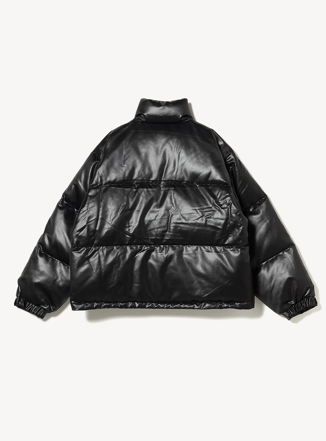 Leather Look Down Jacket