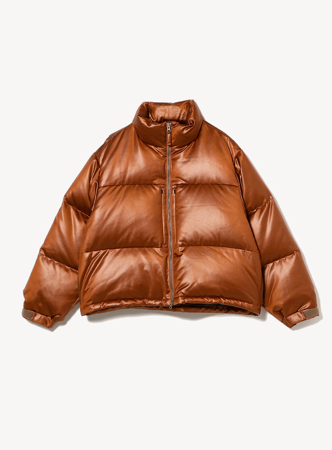 Leather Look Down Jacket