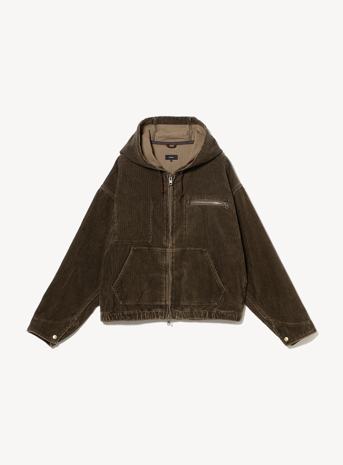 Wide Short Fit Cord Hood Jacket