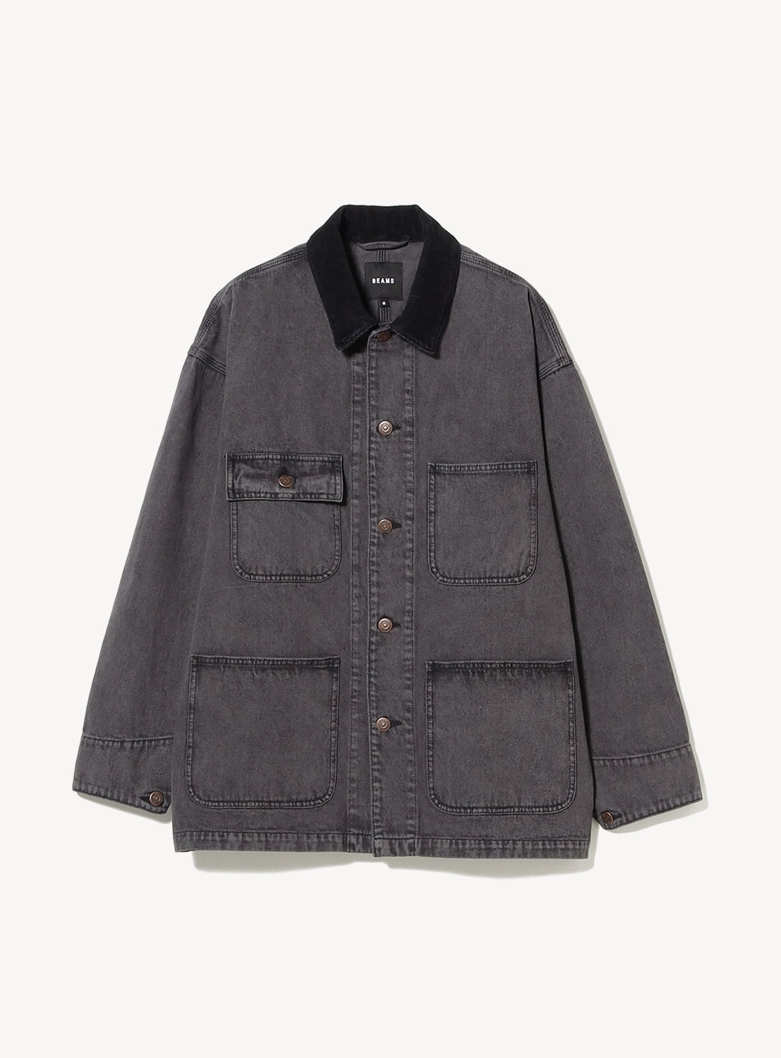 Faded Denim Relaxed Fit Coverall Jacket
