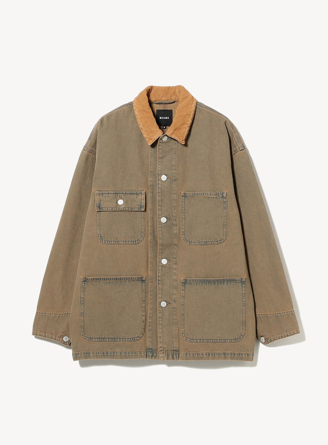 Faded Denim Relaxed Fit Coverall Jacket