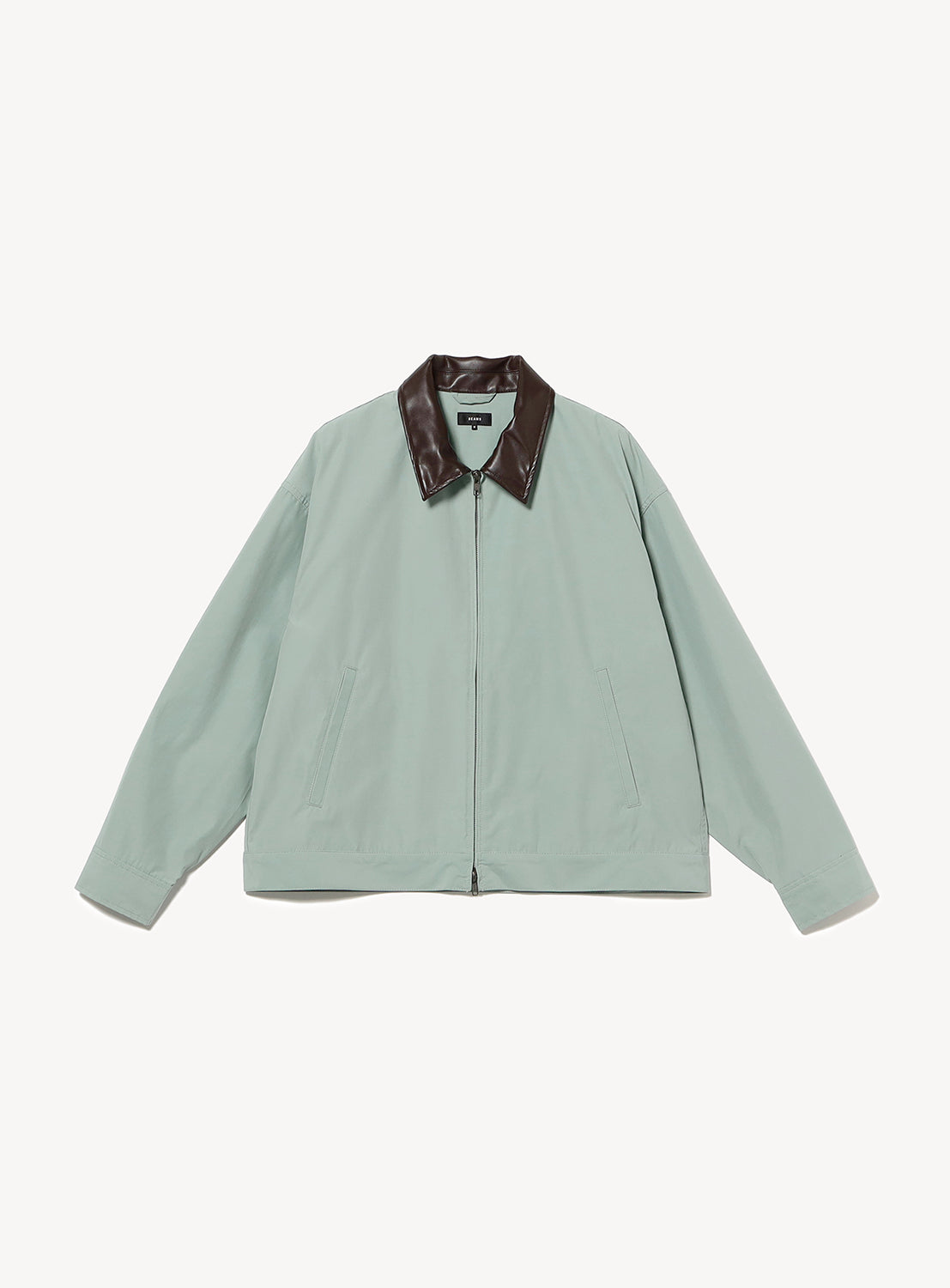 Wide Leather Collar Jacket