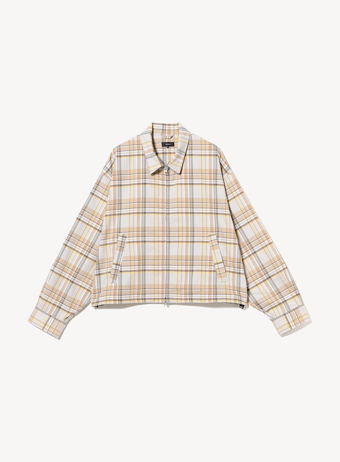 Tartan Plaid Wide Zip Jacket