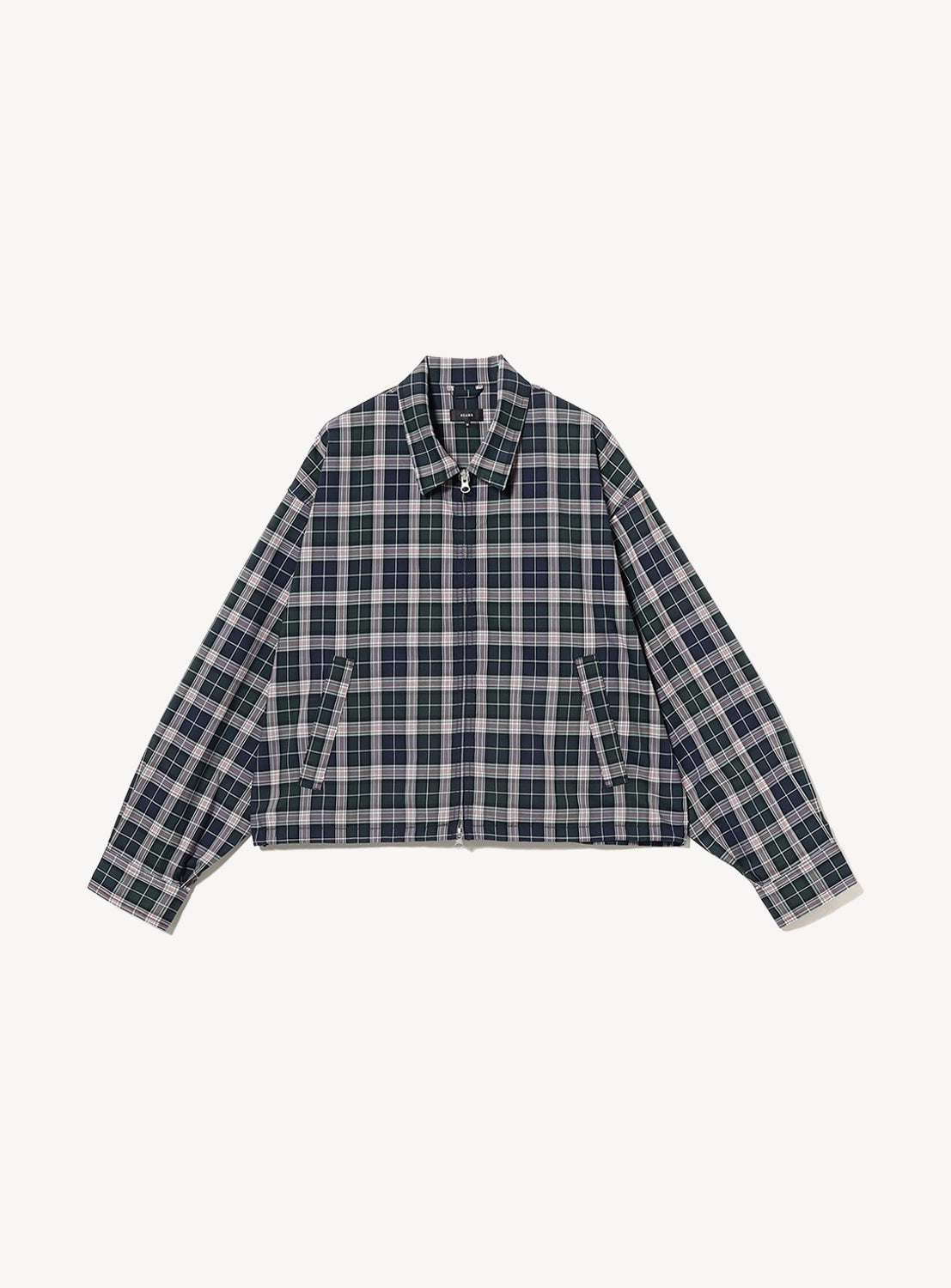 Tartan Plaid Wide Zip Jacket