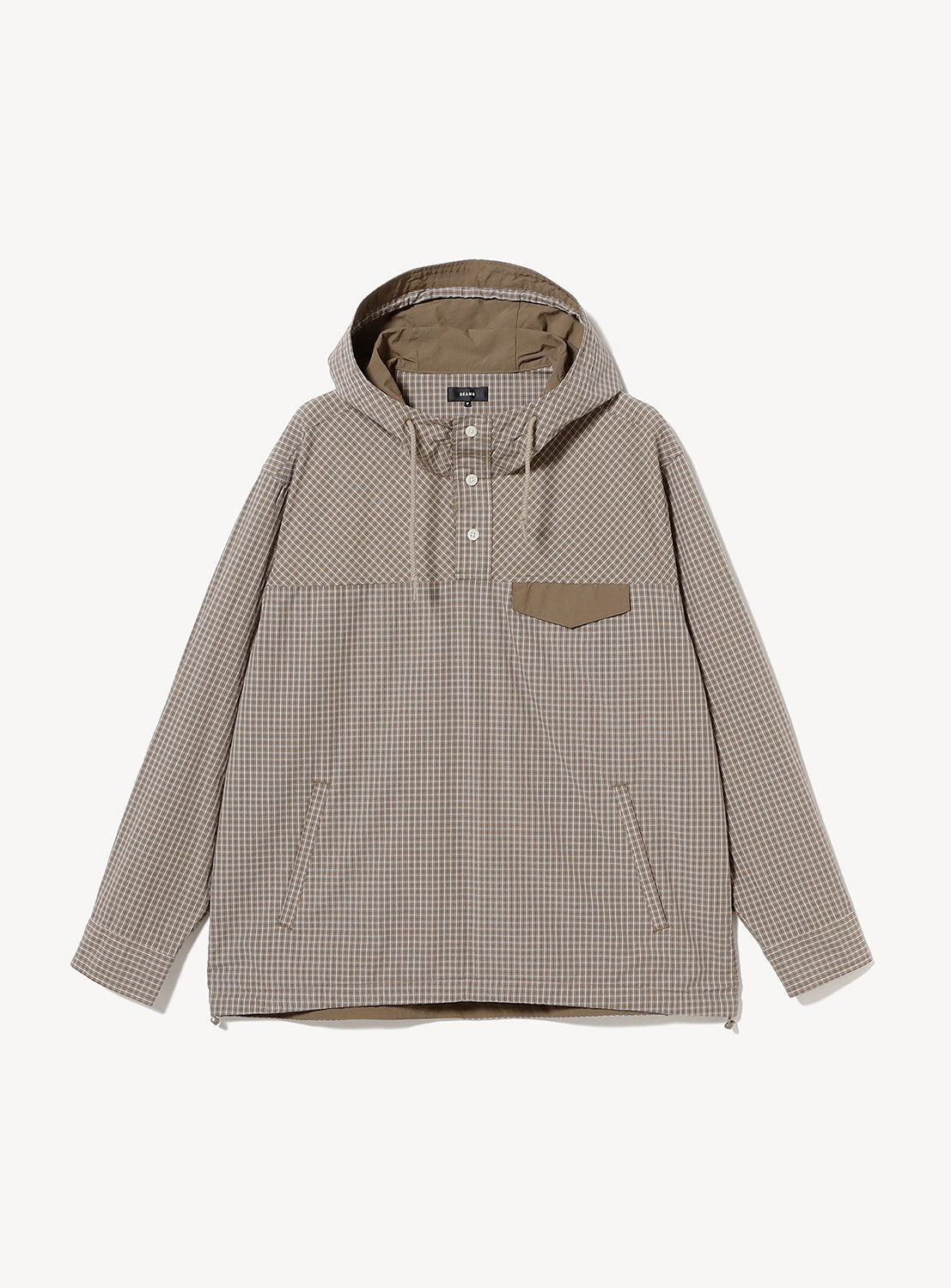 Check Pullover Anorak Shirt