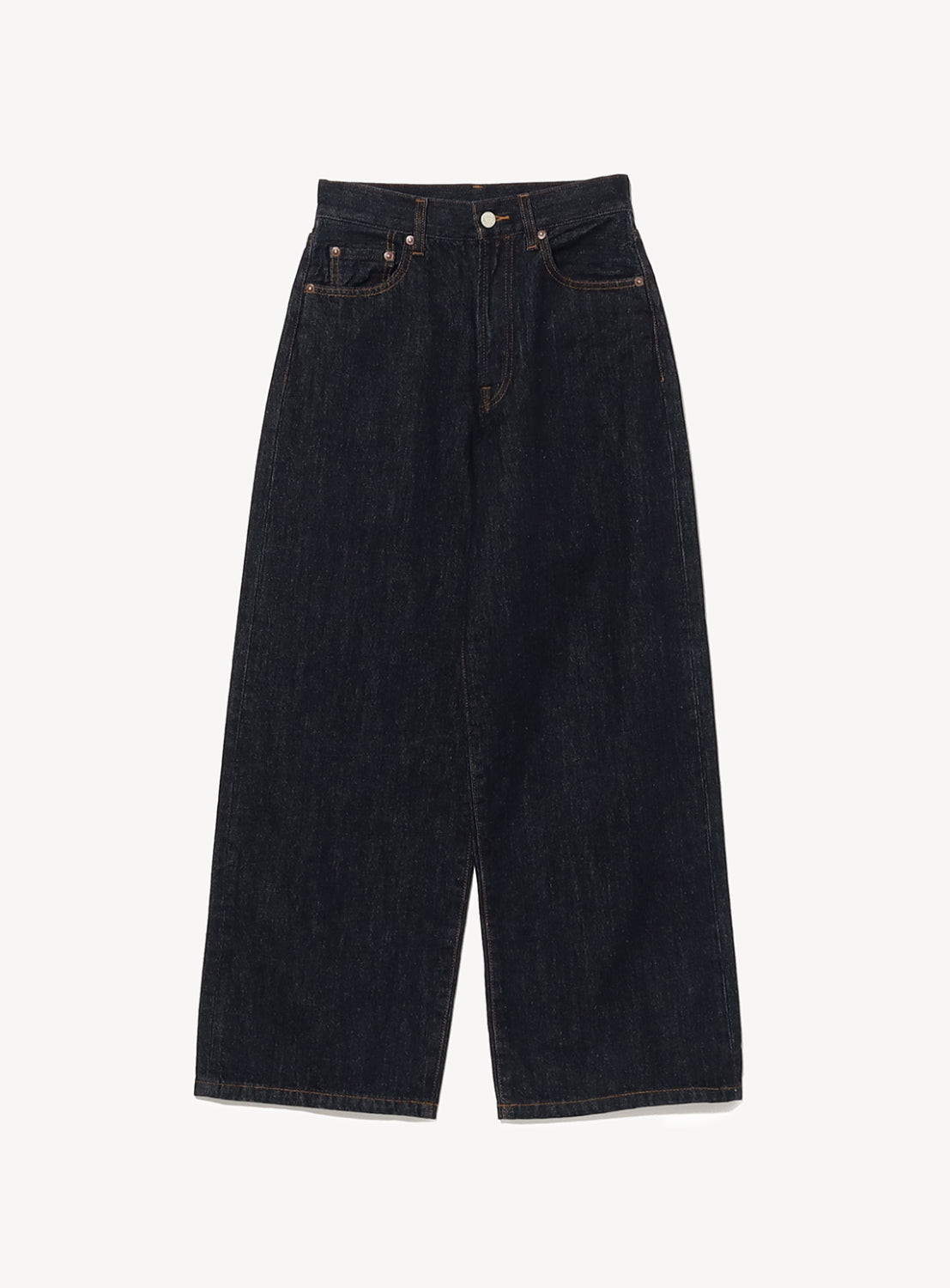 Straight Fit Wide Denim Pants