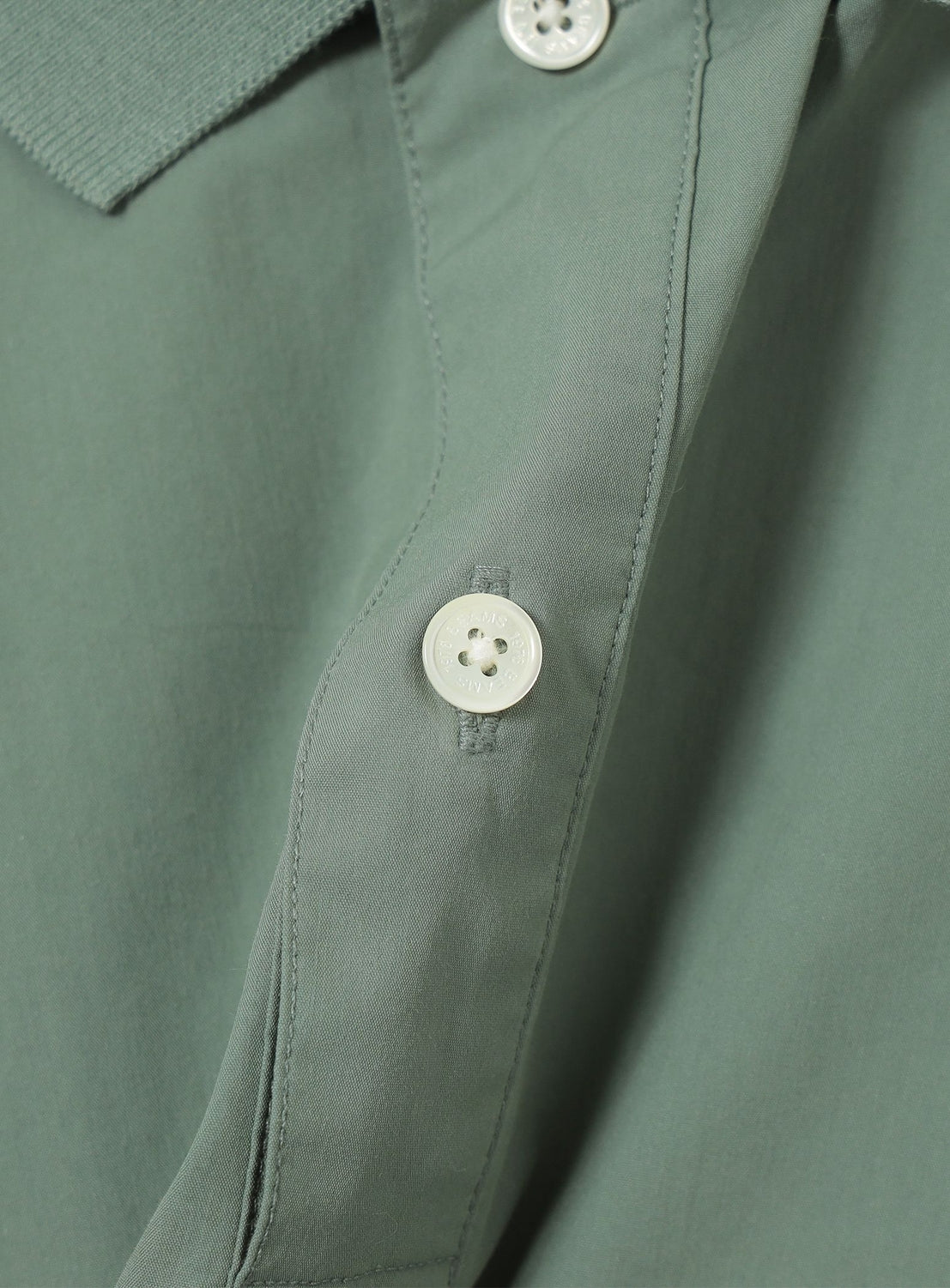 Crisp Woven Wide Fit Polo Shirt