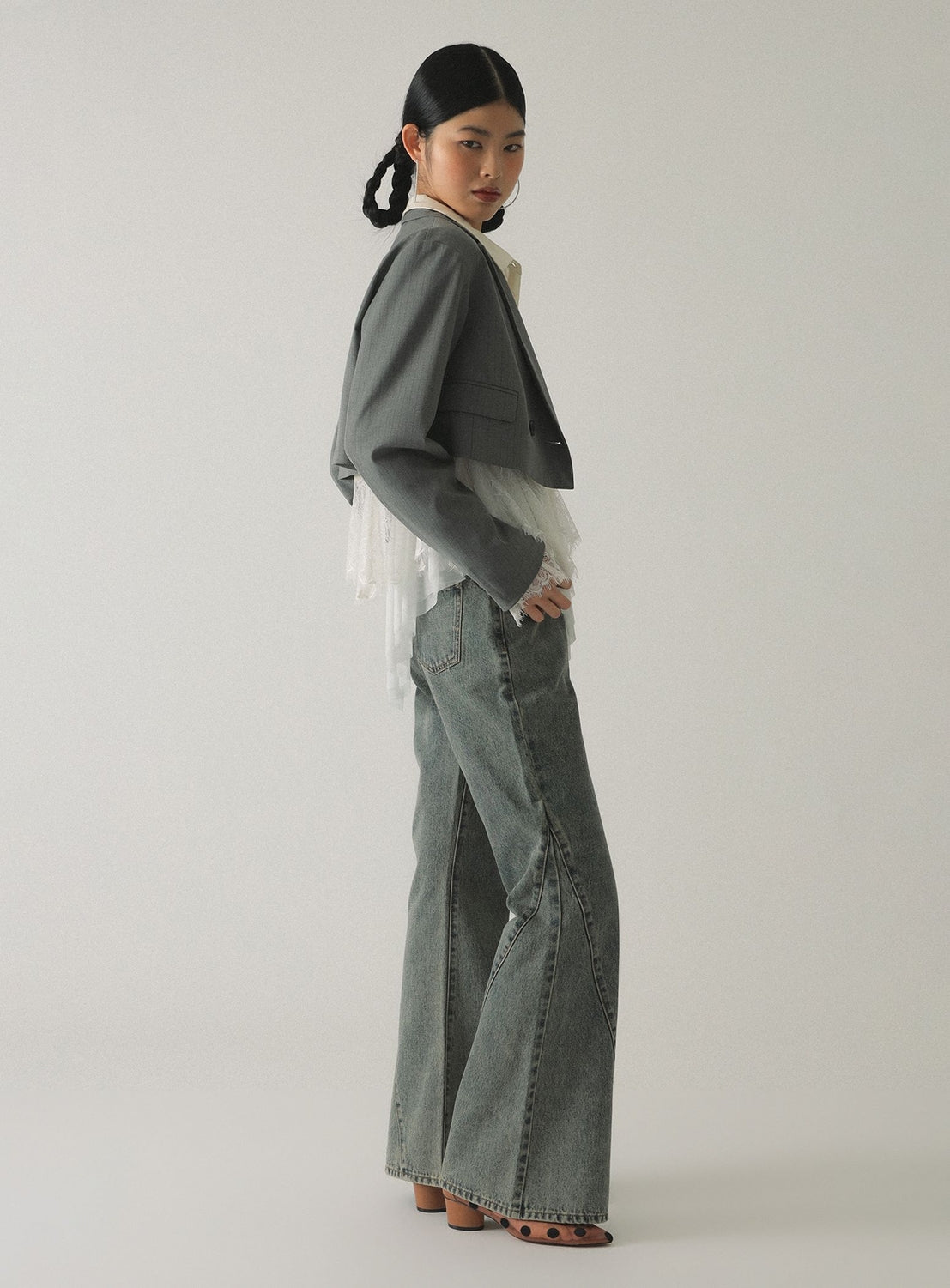 2-Button Cropped Jacket