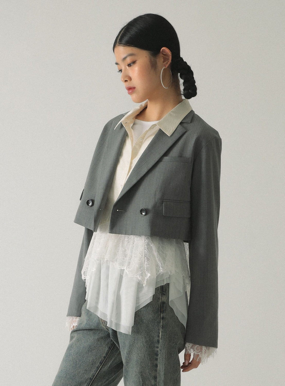 2-Button Cropped Jacket