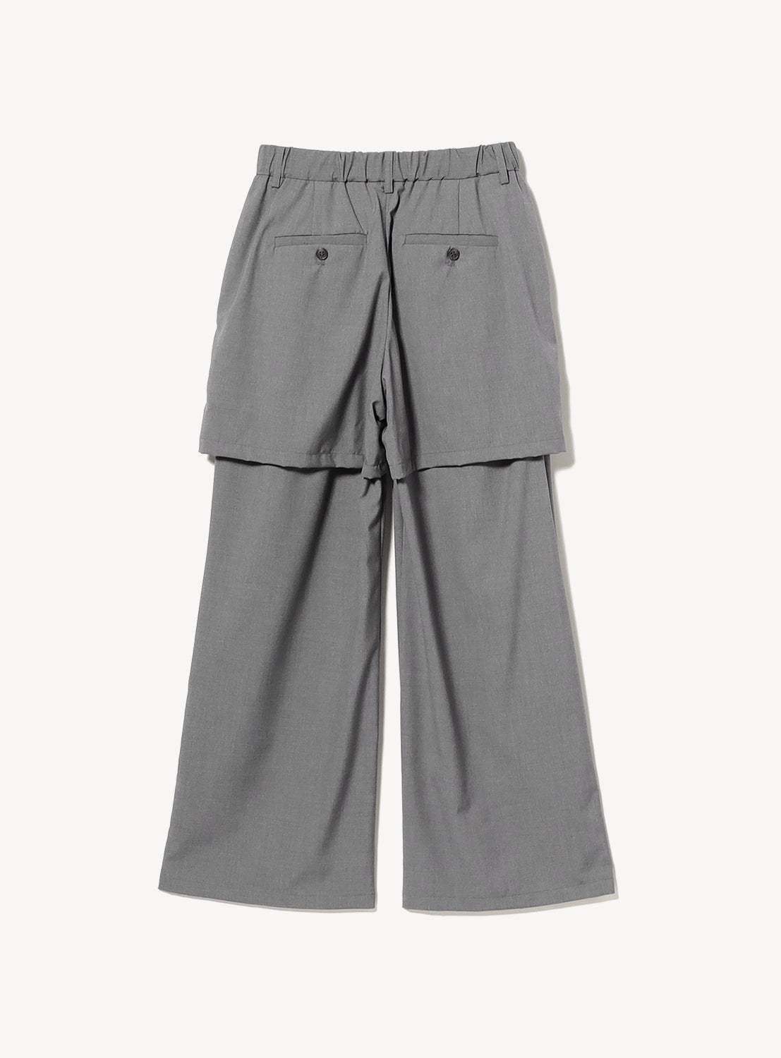 Half Layered Wide-Leg Trousers