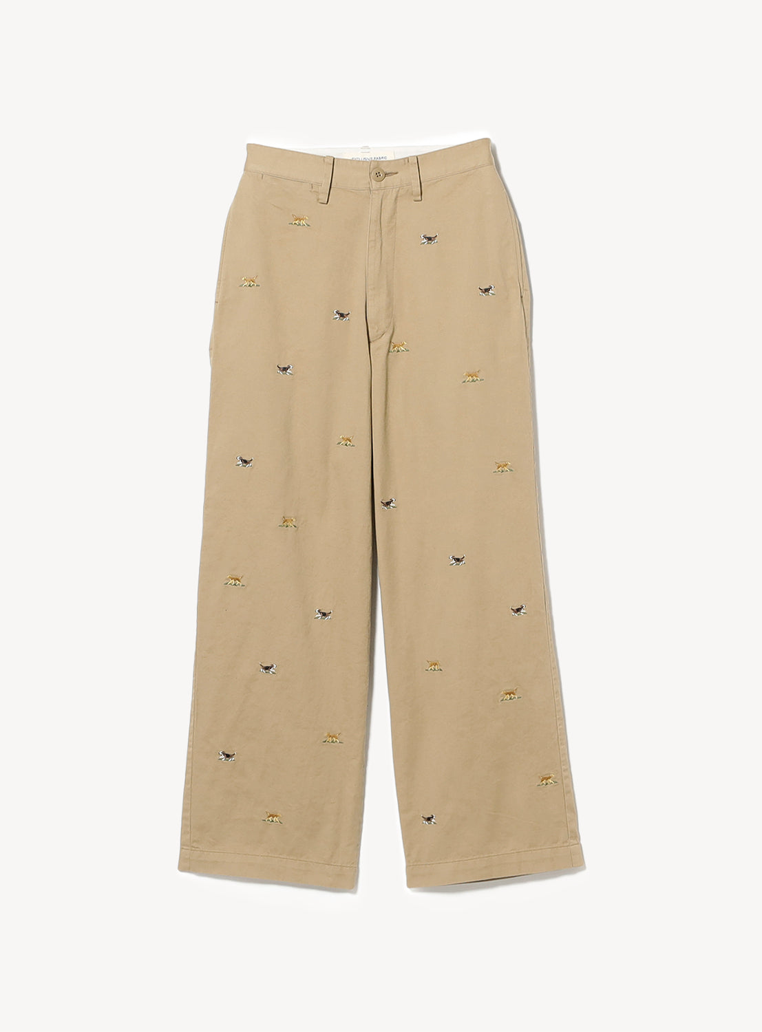 Dog Embroidered Chino Pants