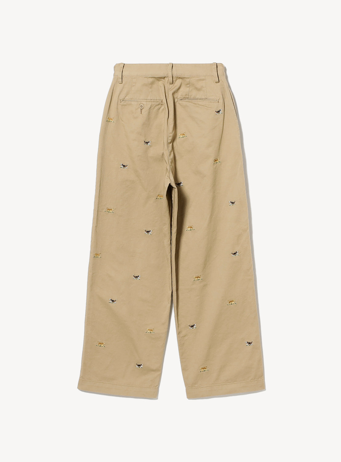 Dog Embroidered Chino Pants
