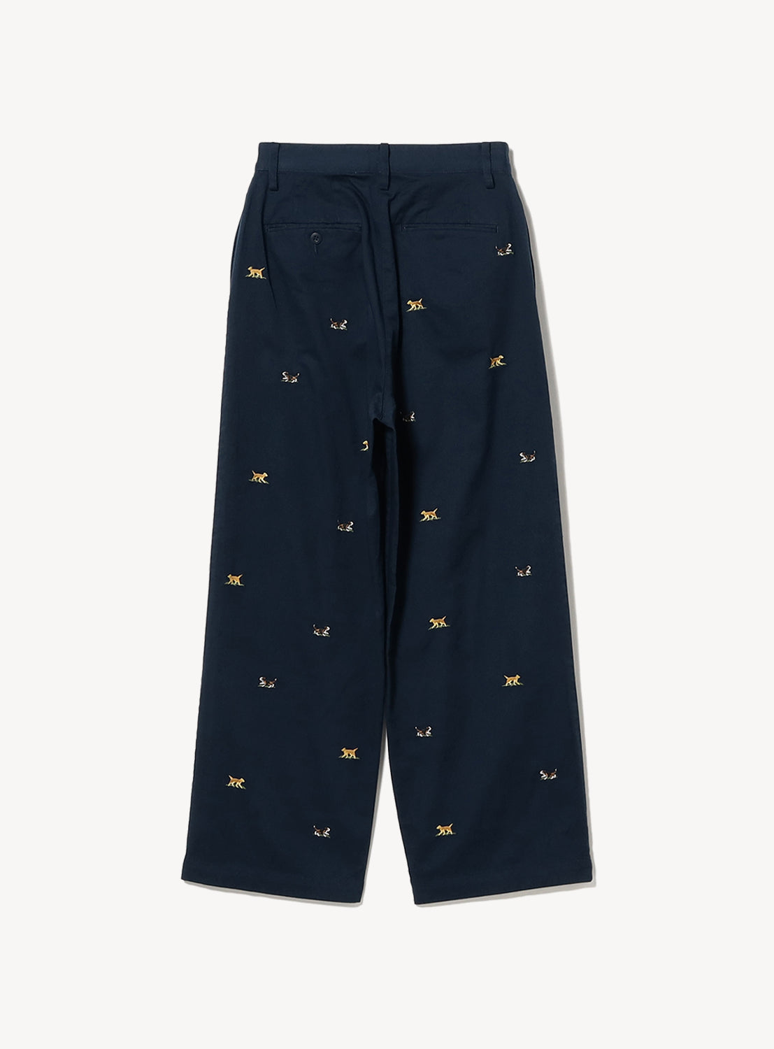 Dog Embroidered Chino Pants