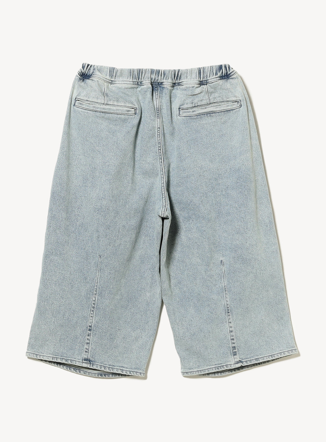 Quarter-Length Denim Webbing Pants