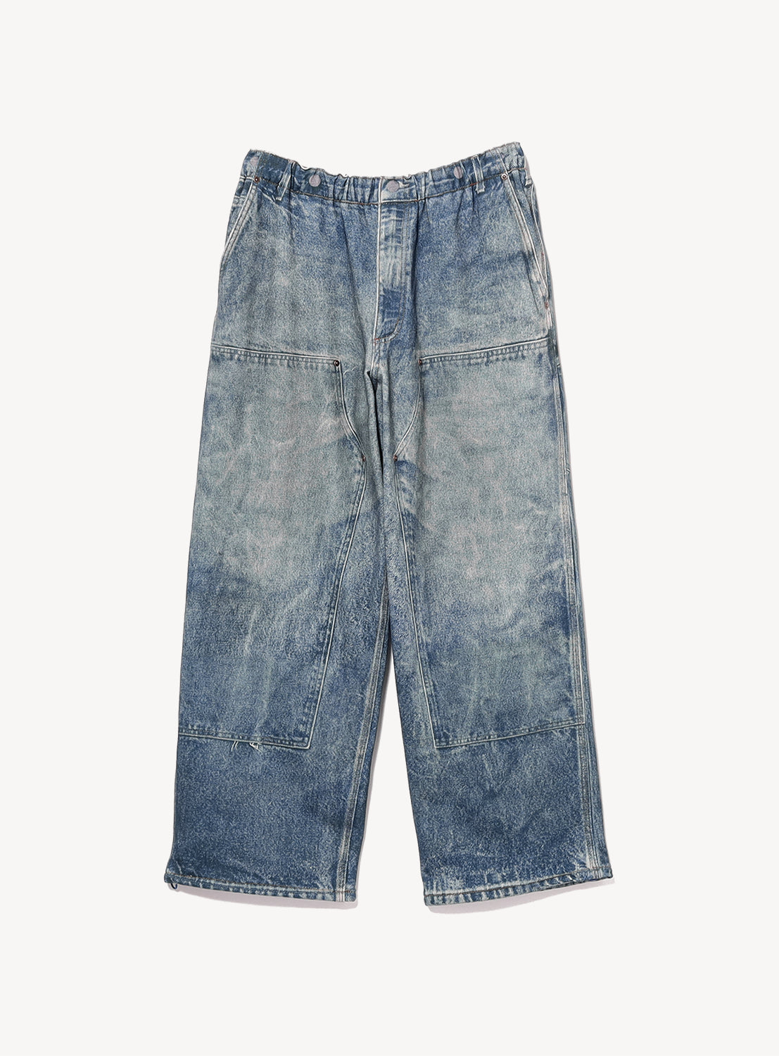 Mock Print Double Knee Sweatpants