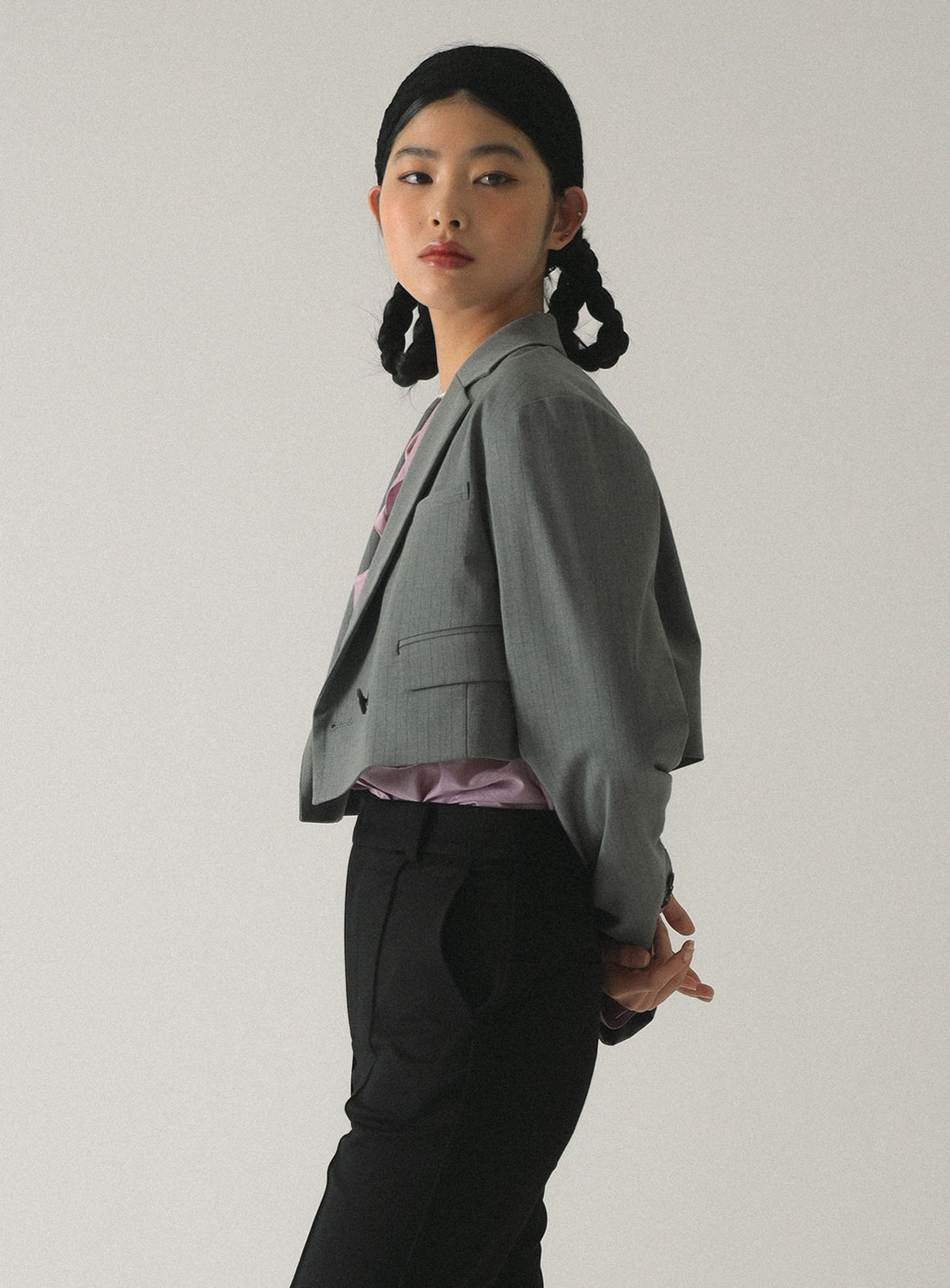 2-Button Cropped Jacket