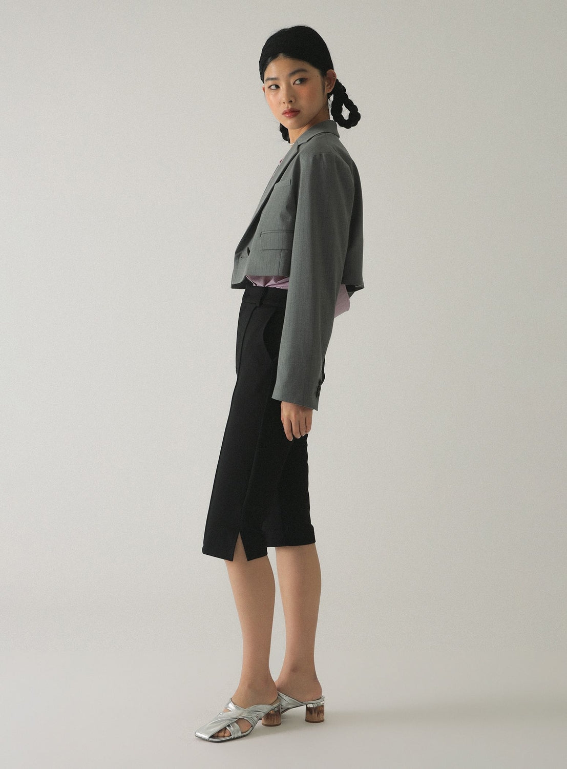 2-Button Cropped Jacket