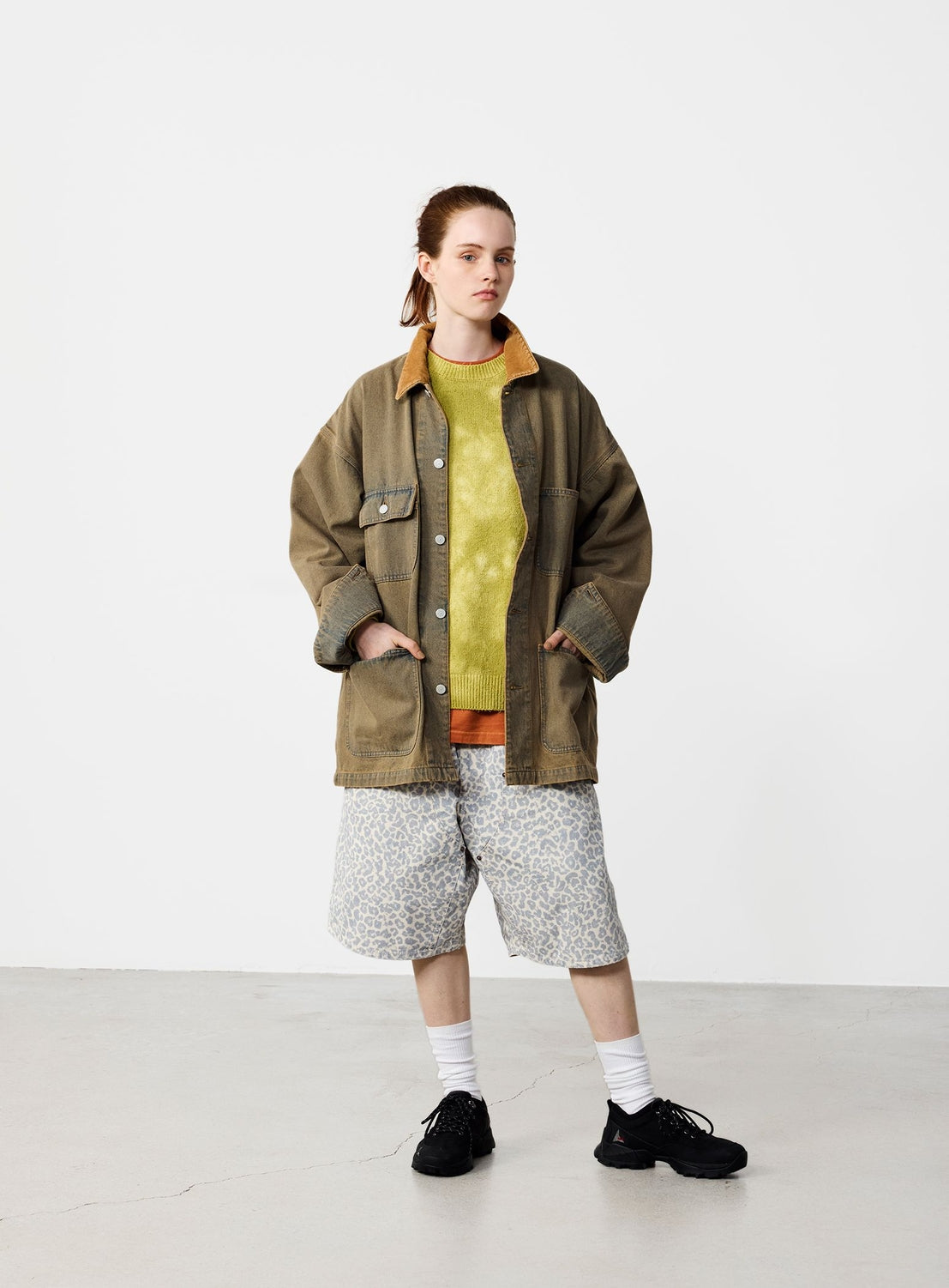 Print Double Knee Shorts