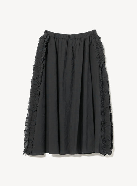 【DEHEVE】TWILL RUFFLE SKIRT Dobby Ruffle Skirt