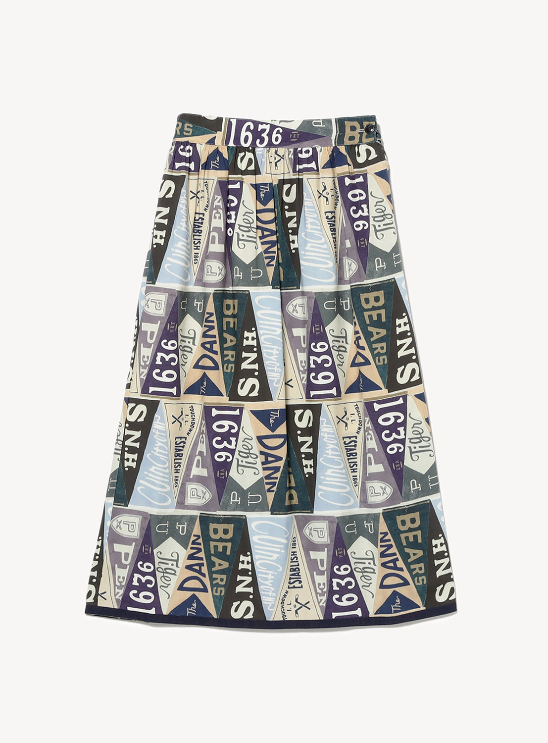 Pennant Flag Print Skirt