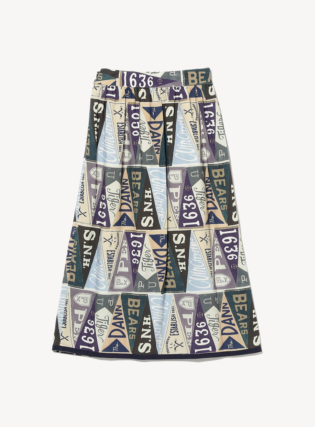 Pennant Flag Print Skirt