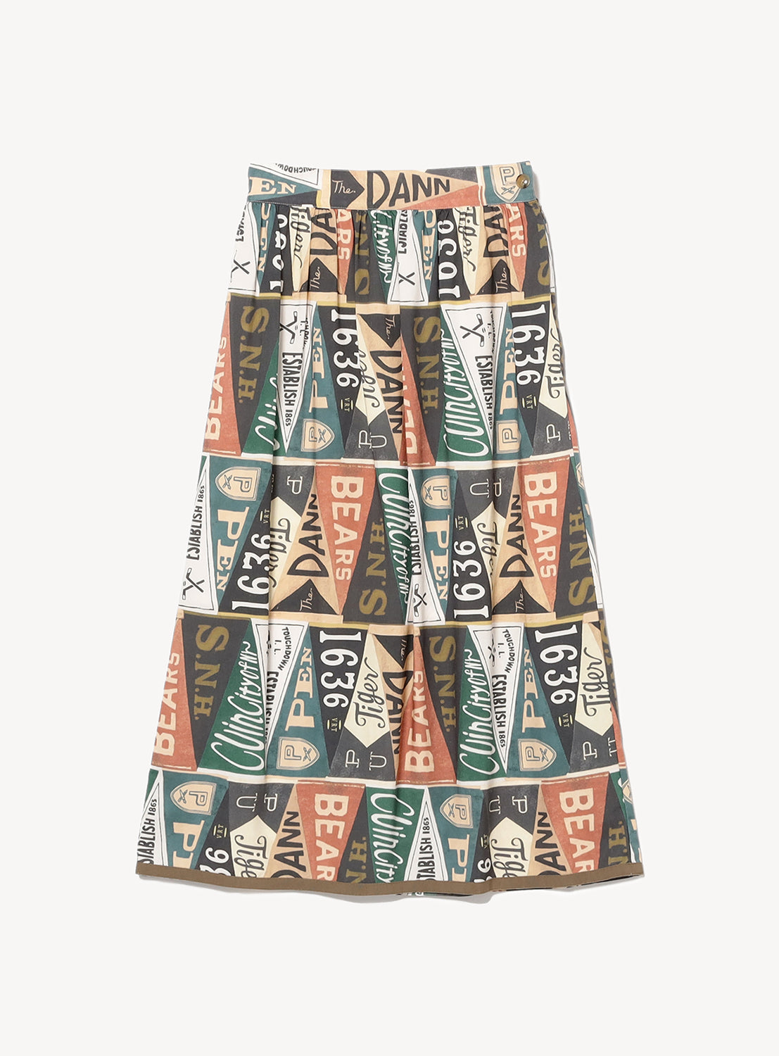 Pennant Flag Print Skirt