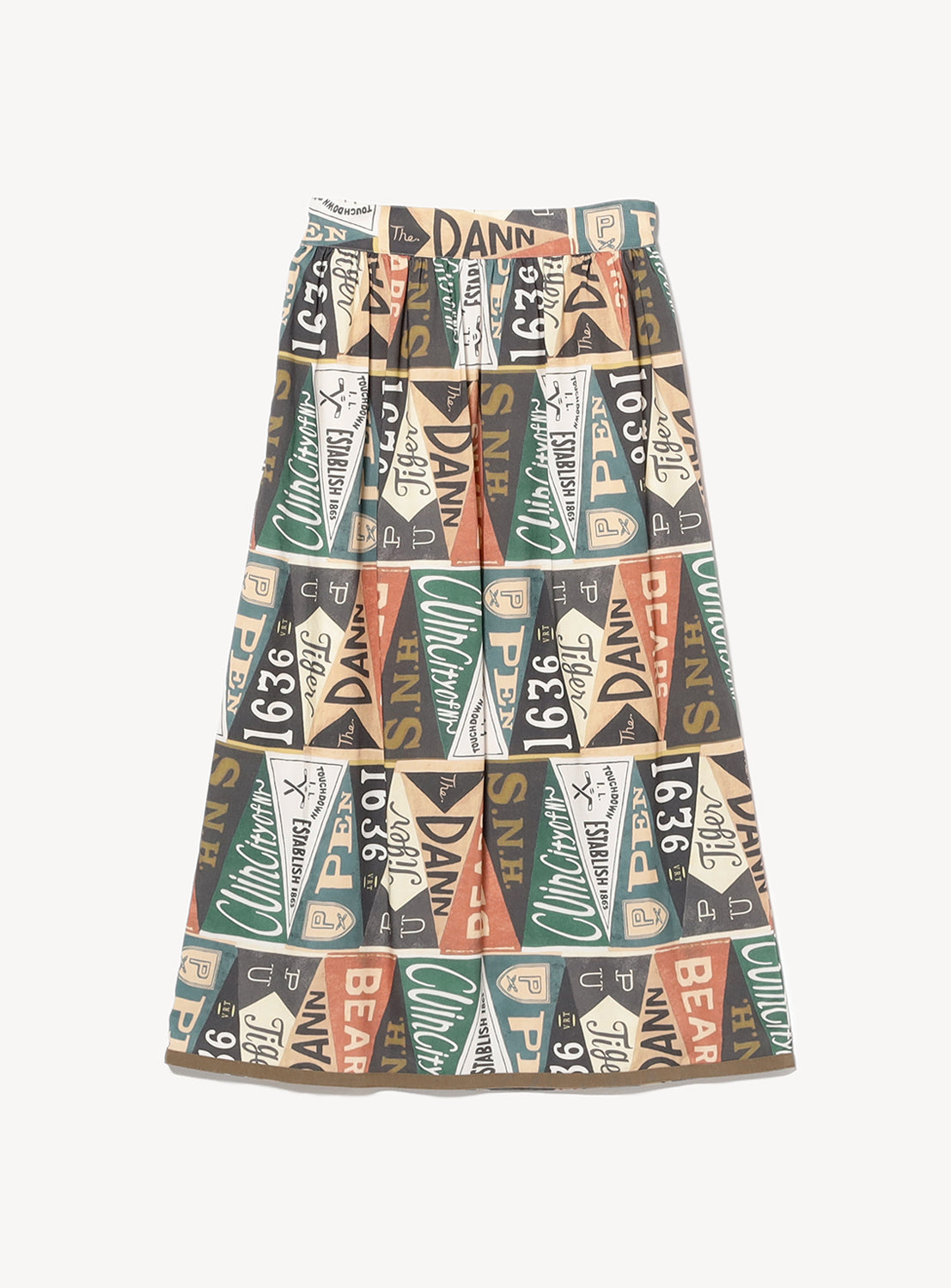 Pennant Flag Print Skirt