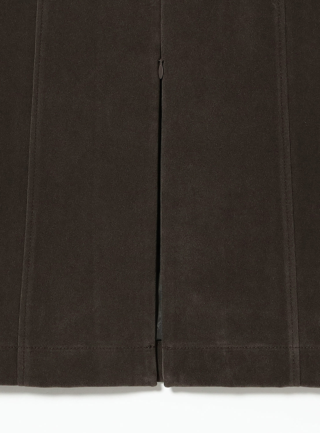 Faux Suede Zip Slit Skirt