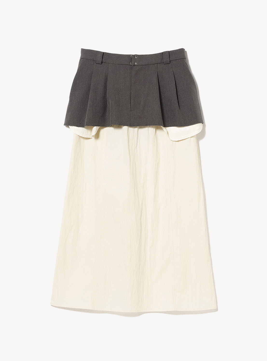 Mixed Material Layered Skirt