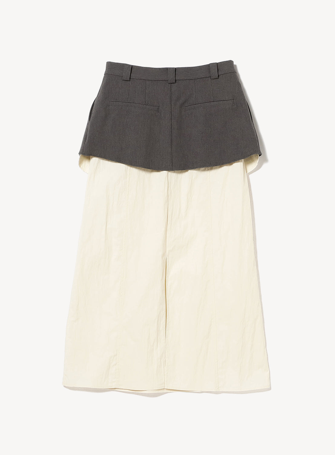 Mixed Material Layered Skirt
