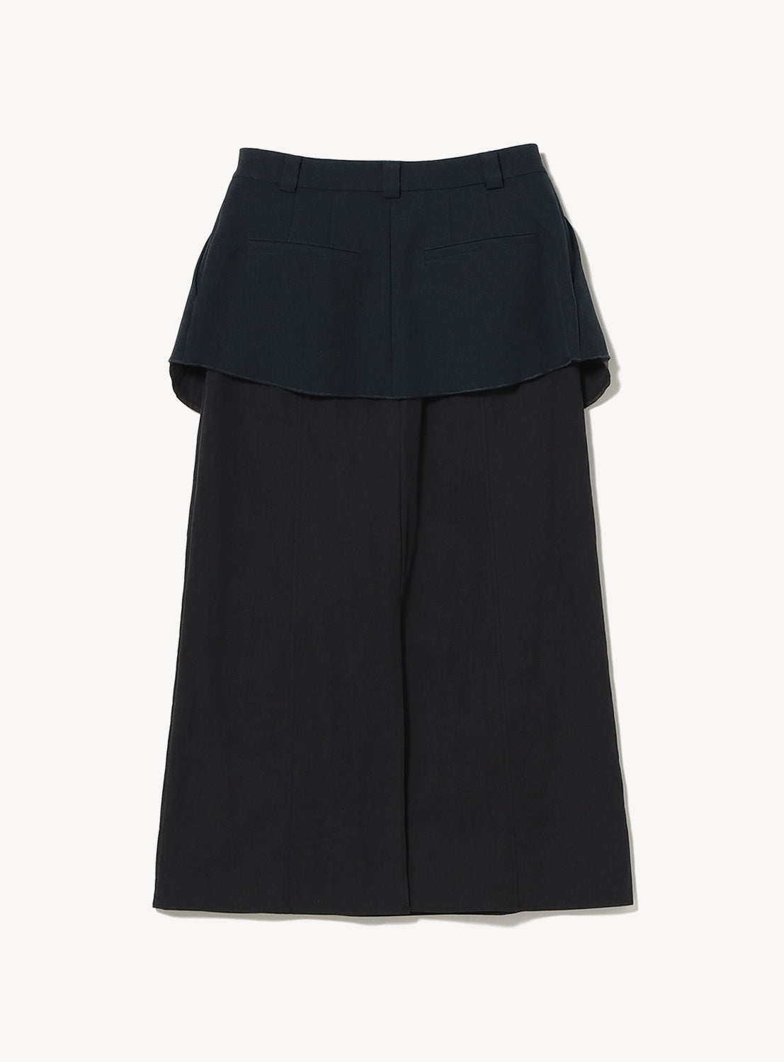 Mixed Material Layered Skirt