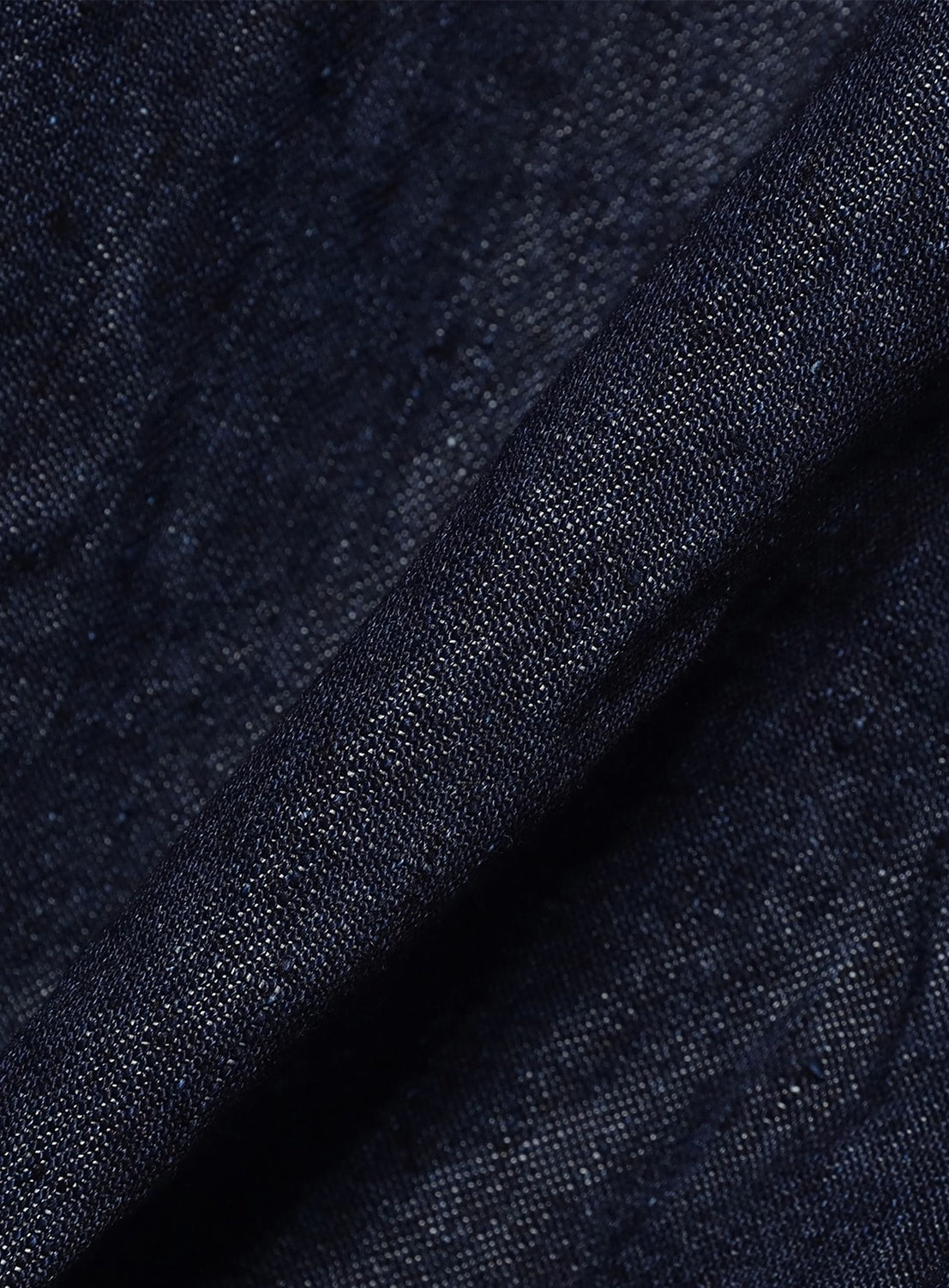 Close-up of dark blue fabric texture