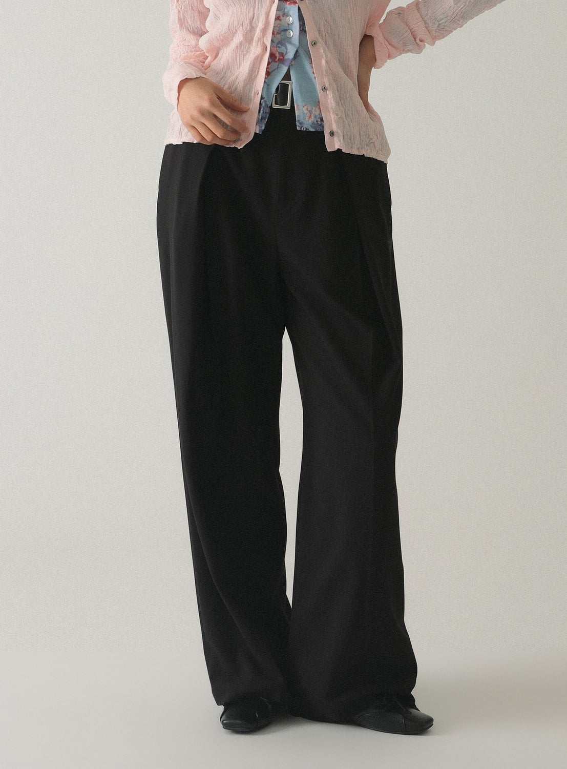 Belted Wide Leg Pants
