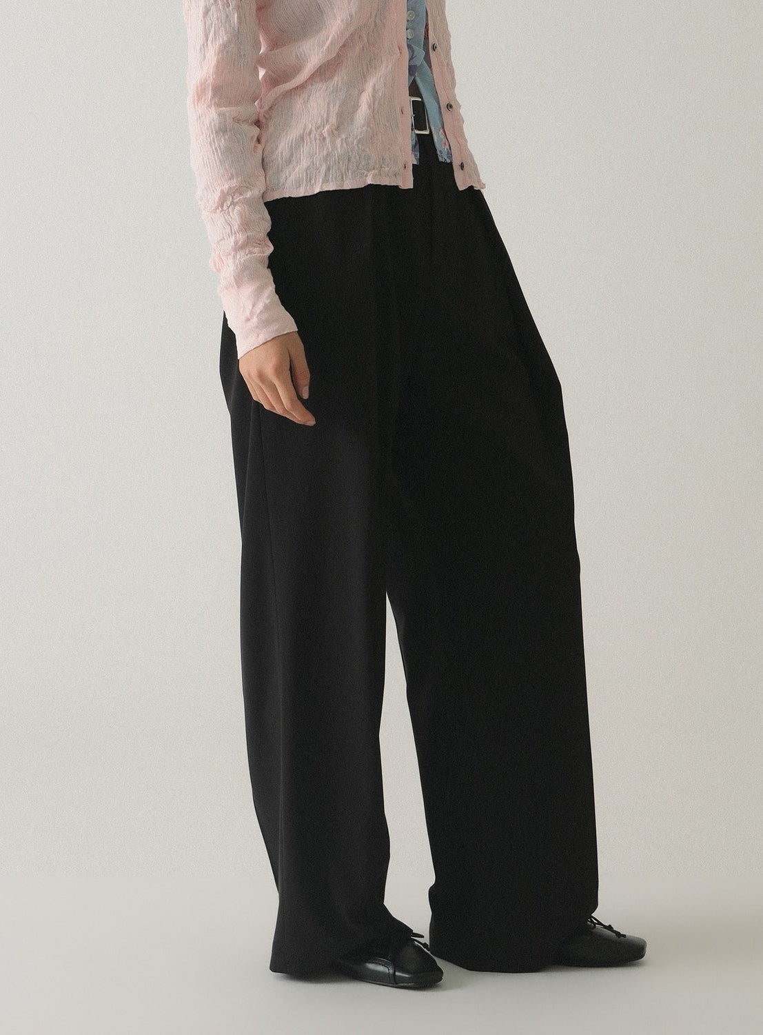 Belted Wide Leg Pants