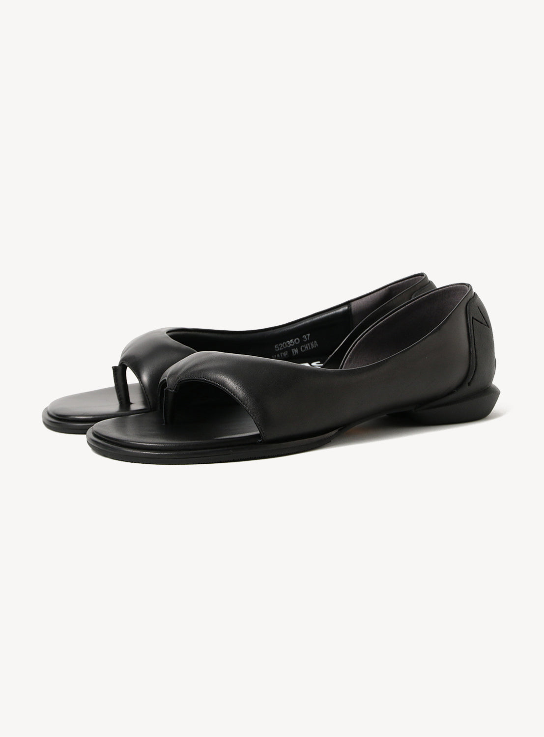 Nubuck Leather Padded Thong Sandals