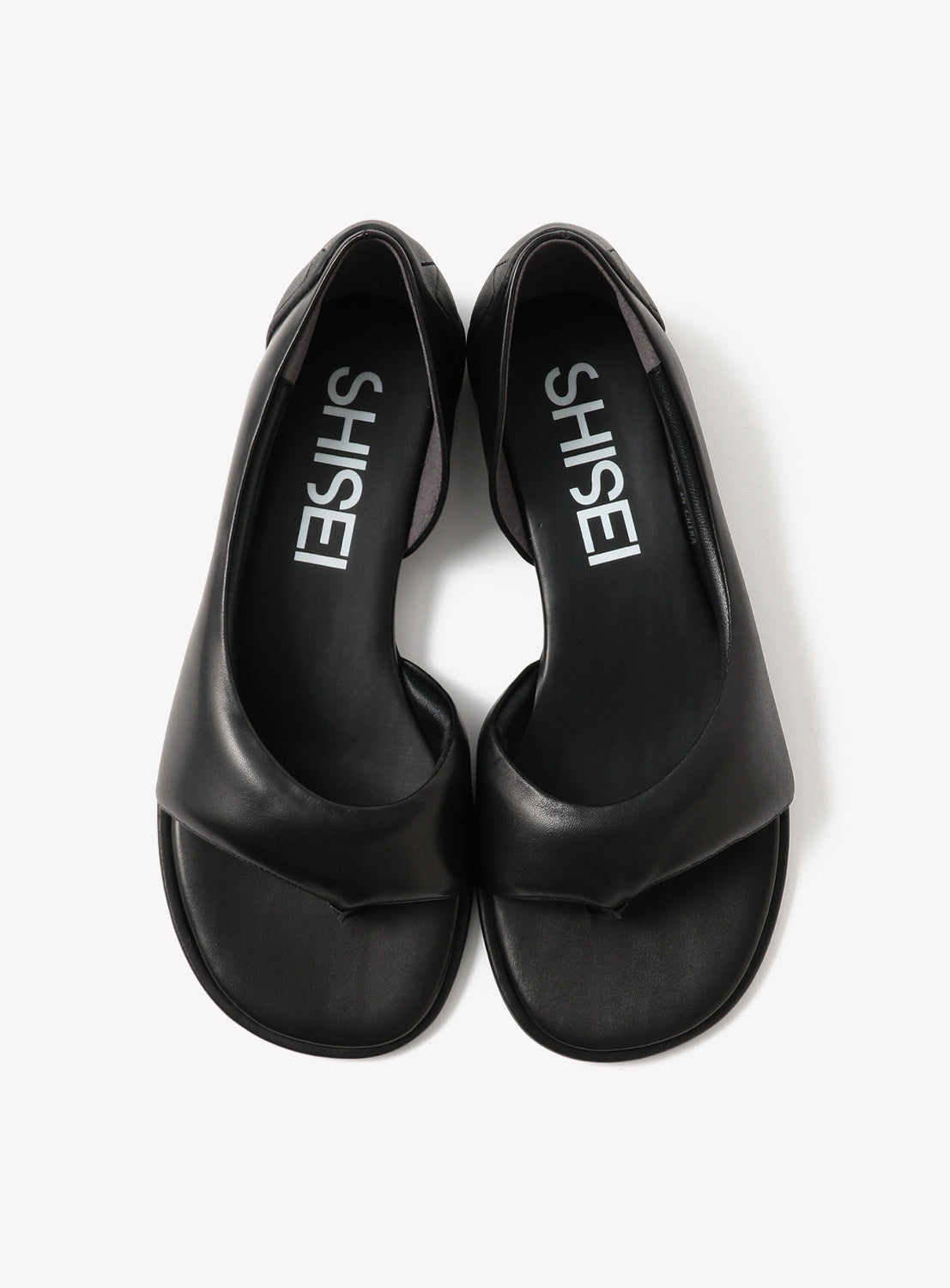 Nubuck Leather Padded Thong Sandals