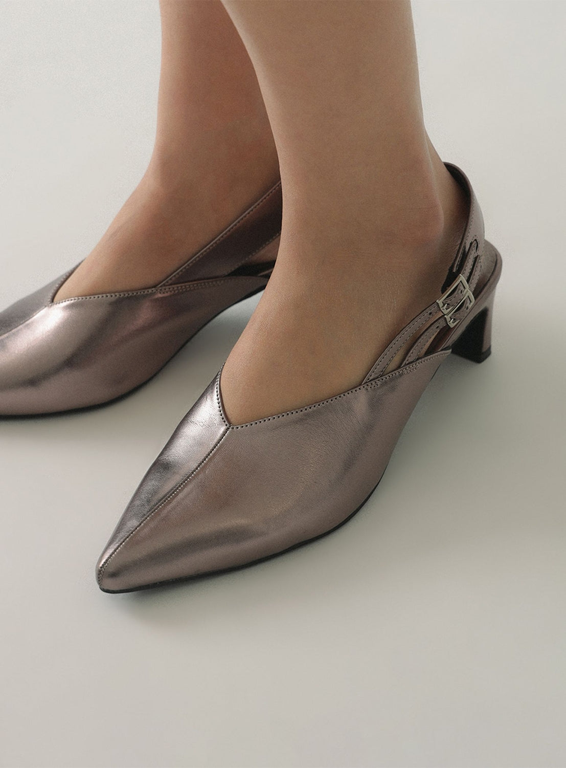 Two-Strap Pointed-Toe Mules
