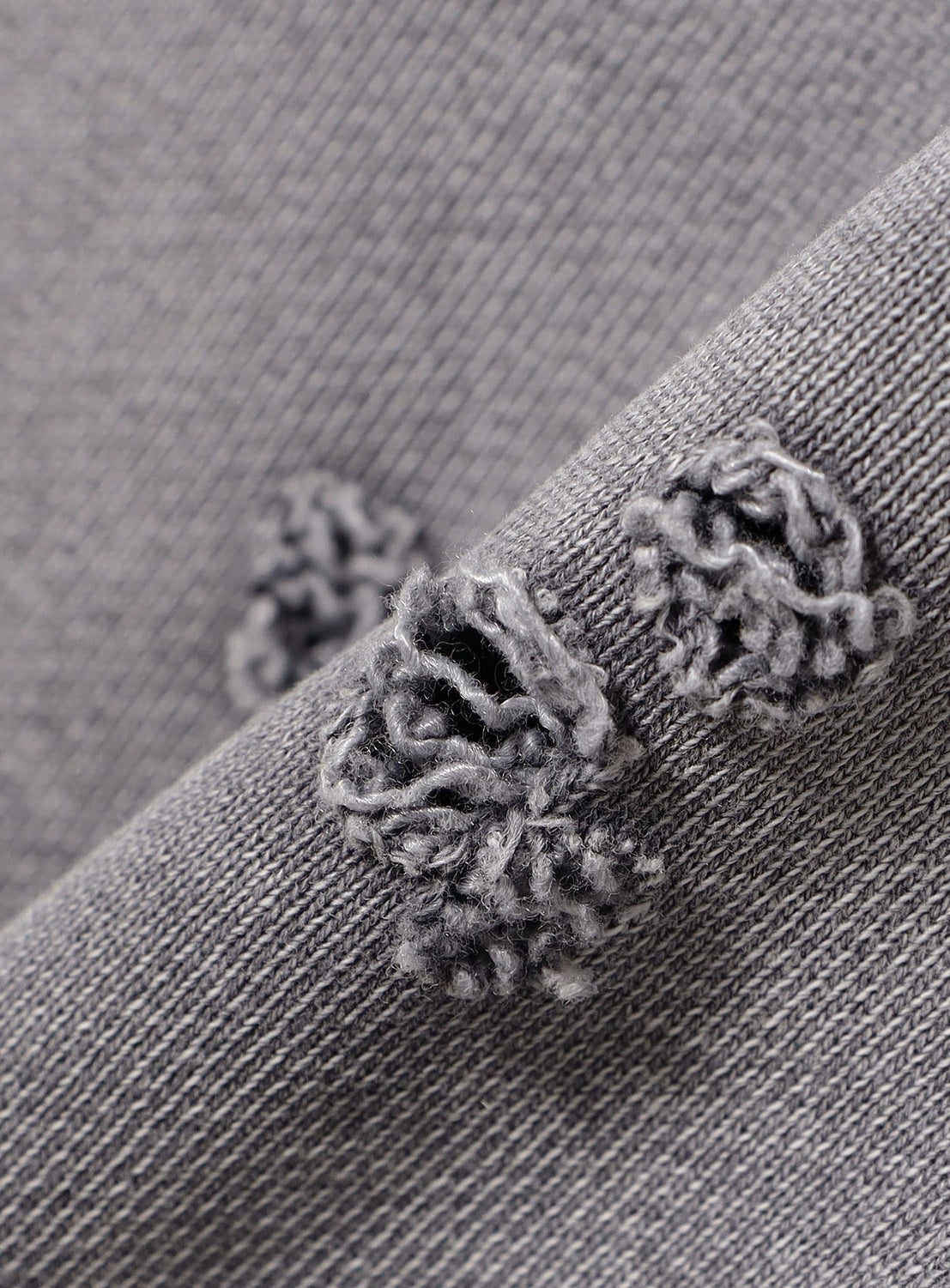 Wide Short Fit Distressed Heavyweight Hoodie