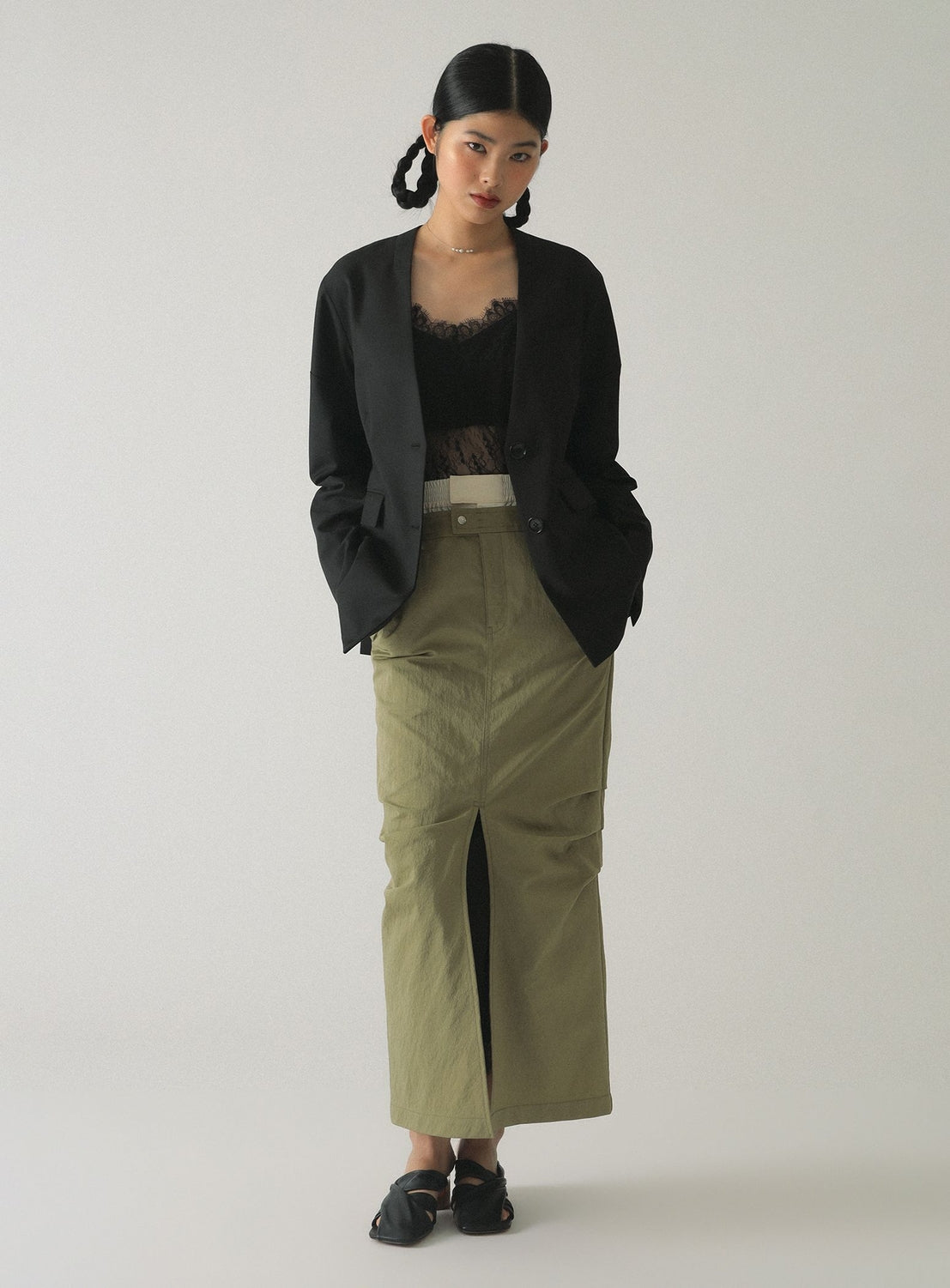 Double Waist Tuck Skirt