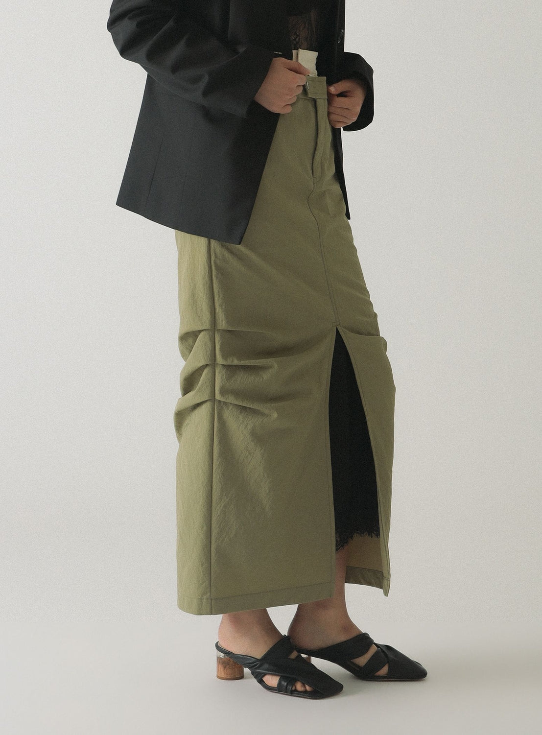 Double Waist Tuck Skirt