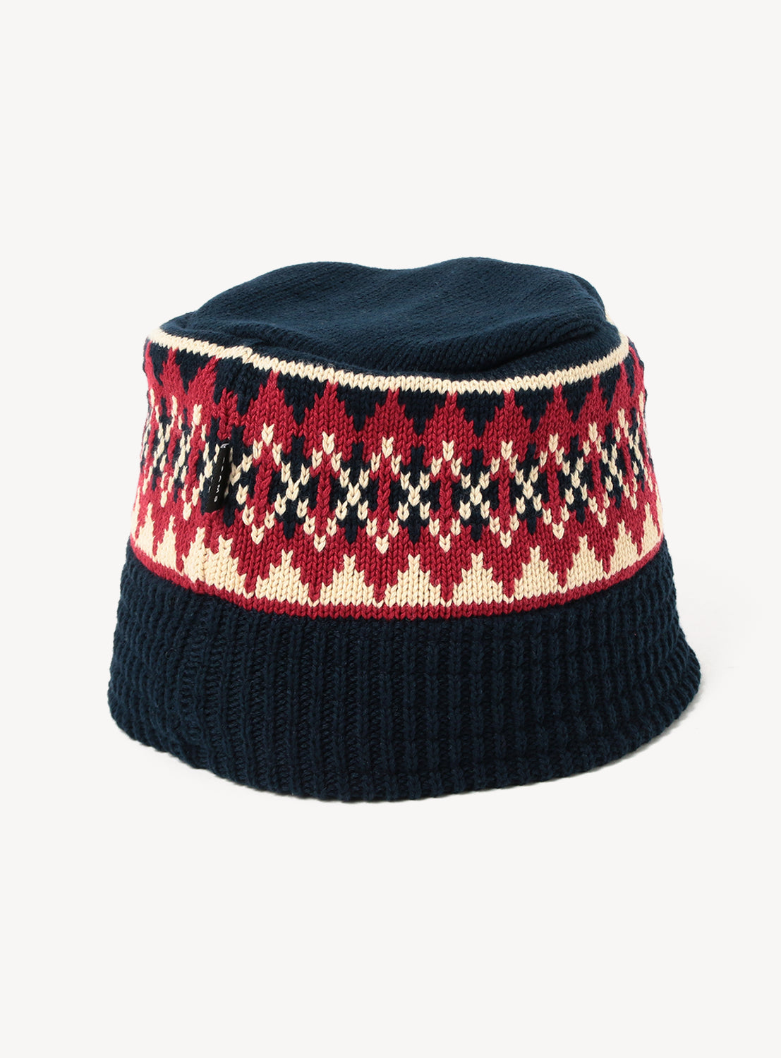 Diamond Jacquard Knit Bucket Hat