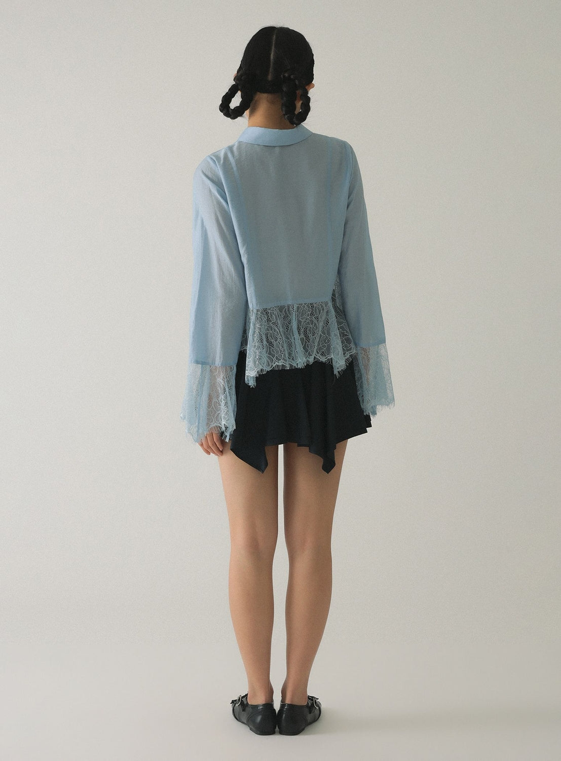 Lace Flared Sleeve Shirt