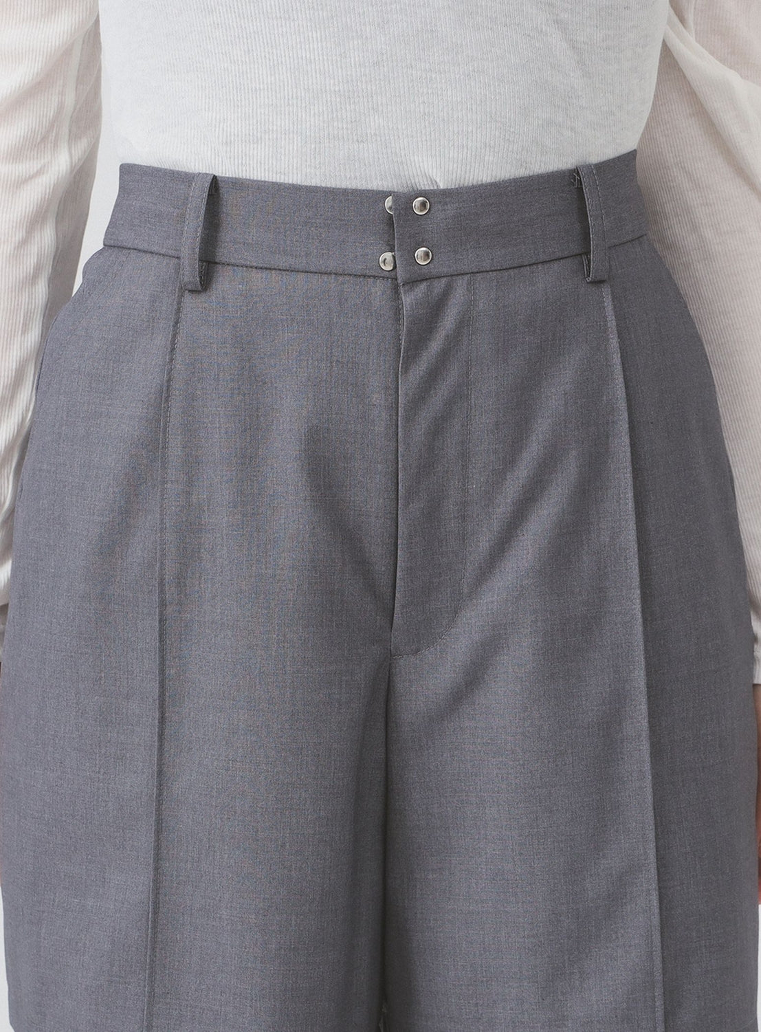 Half Layered Wide-Leg Trousers