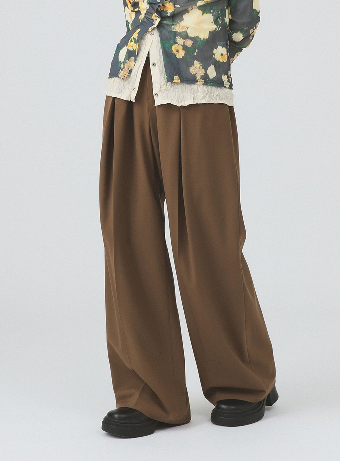 Belted Wide Leg Pants
